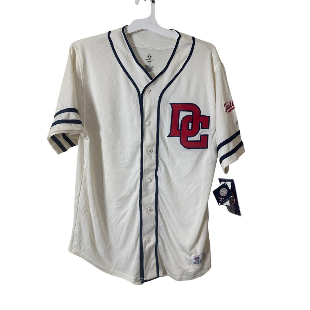 MLB Washington Nationals Men's Vintage Button Down Jersey M q